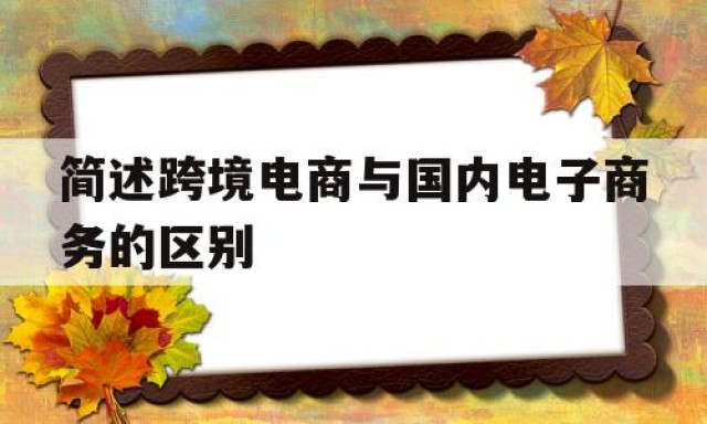 简述跨境电商与国内电子商务的区别